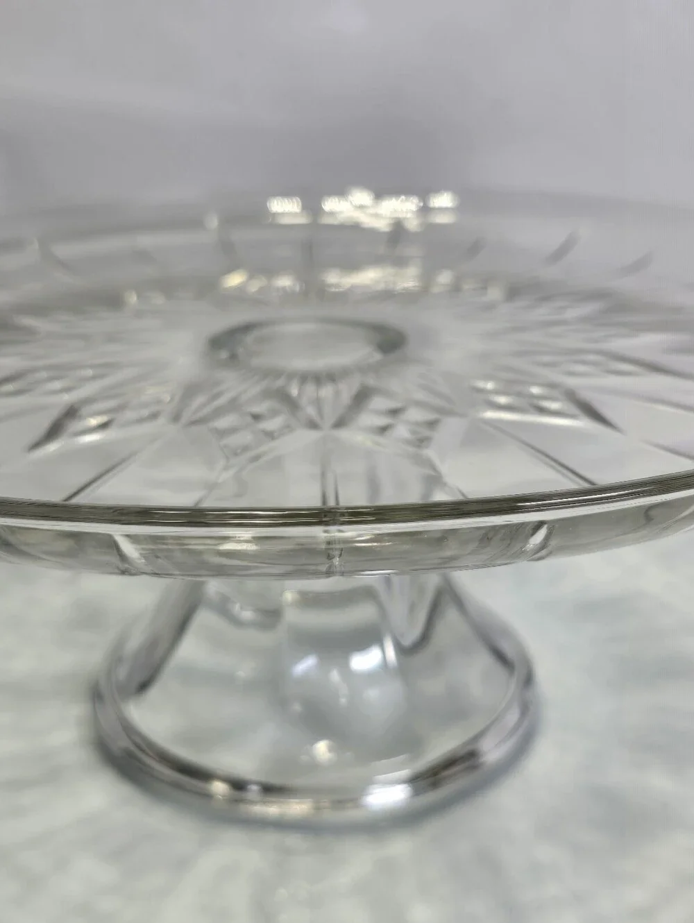 Vintage Glass 12” Pedestal Cake Dessert Stand w/ Heavy Dome Cover Anchor Hocking